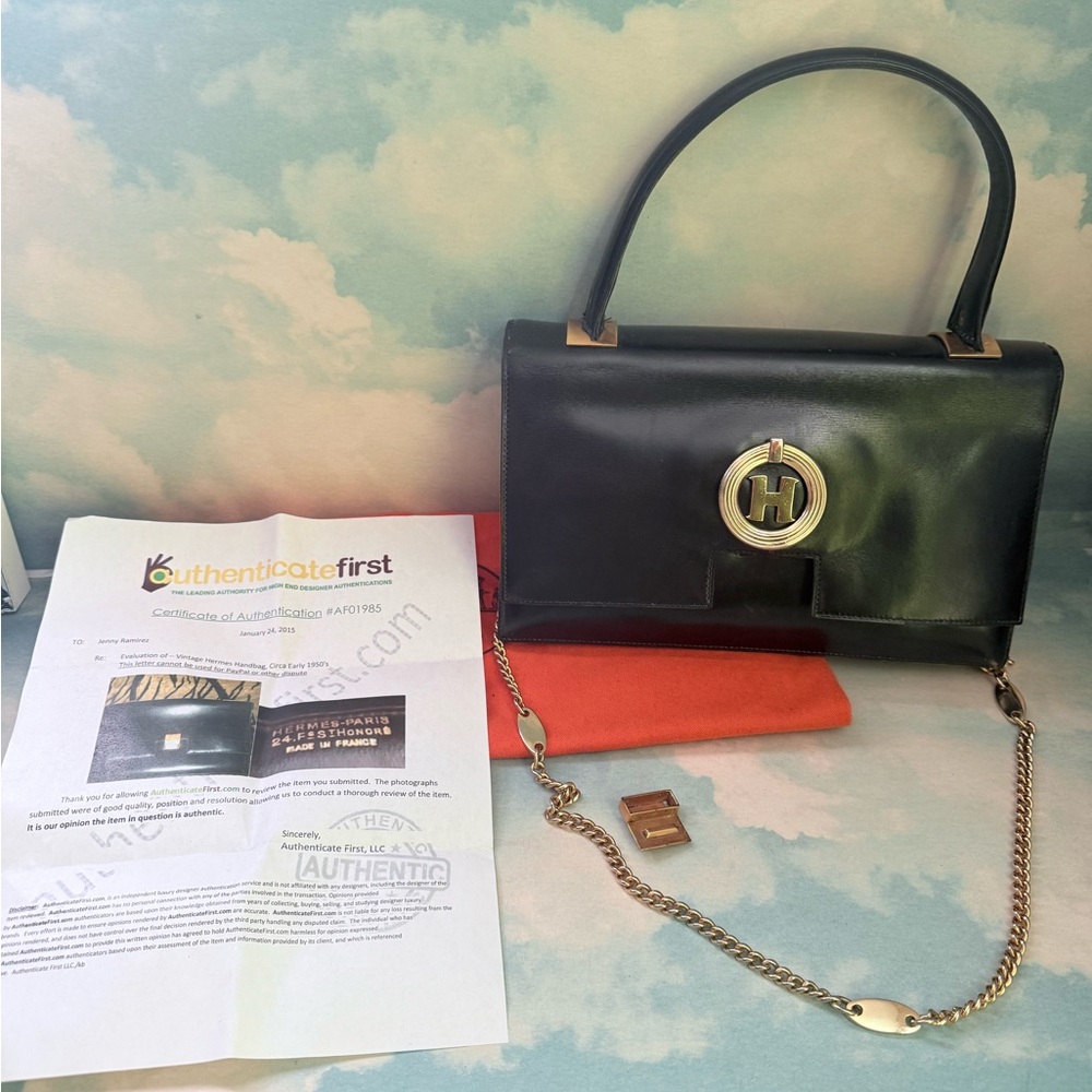 Authentic  Hermes vintage Circa Early 1950 - Picture 7 of 12